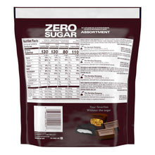 Zero Sugar Assortment candy bag back panel with Nutrition Facts and ingredients list