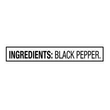 Ingredients label: black pepper