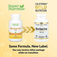 Berberine 500 mg veggie capsule bottle pair showing different labels