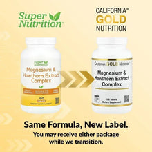 Magnesium & Hawthorn Extract Complex bottles, 180 tablets each