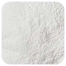 Prebiotic fiber powder, fine white granules in a square view