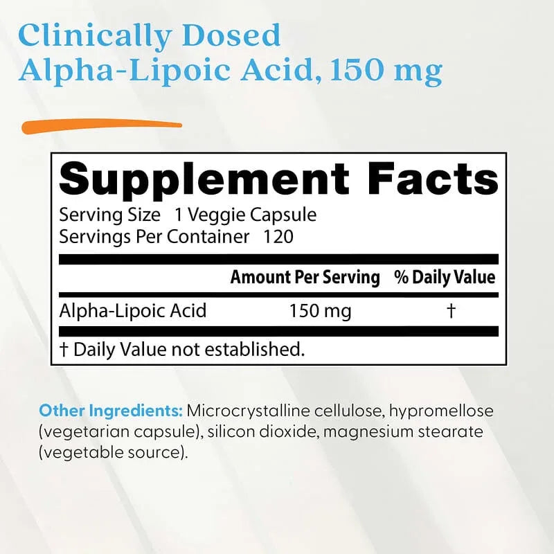 Doctor's Best, Alpha-Lipoic Acid 150, Veggie Caps
