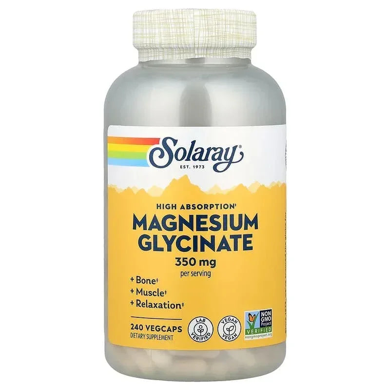 Solaray, High Absorption Magnesium Glycinate, 350 mg, 120 VegCaps