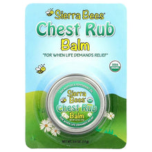 Sierra Bees Chest Rub Balm retail pack with green front panel