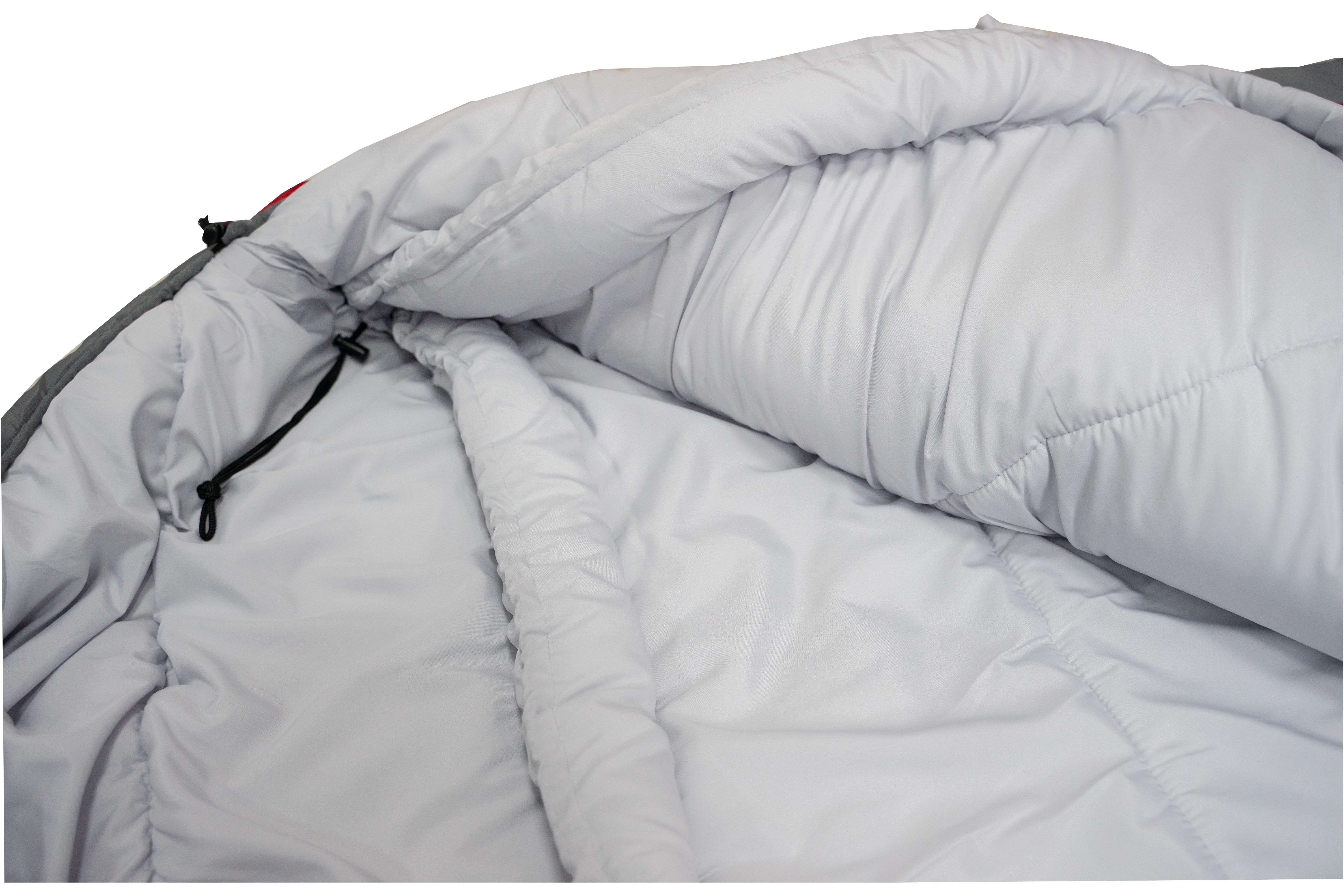 (2 pack) Ozark Trail 10-Degree Cold Weather Mummy Sleeping Bag with Soft Liner, Red, 85"x33"