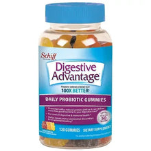 Probiotic gummies bottle with blue cap and daily probiotic gummies label