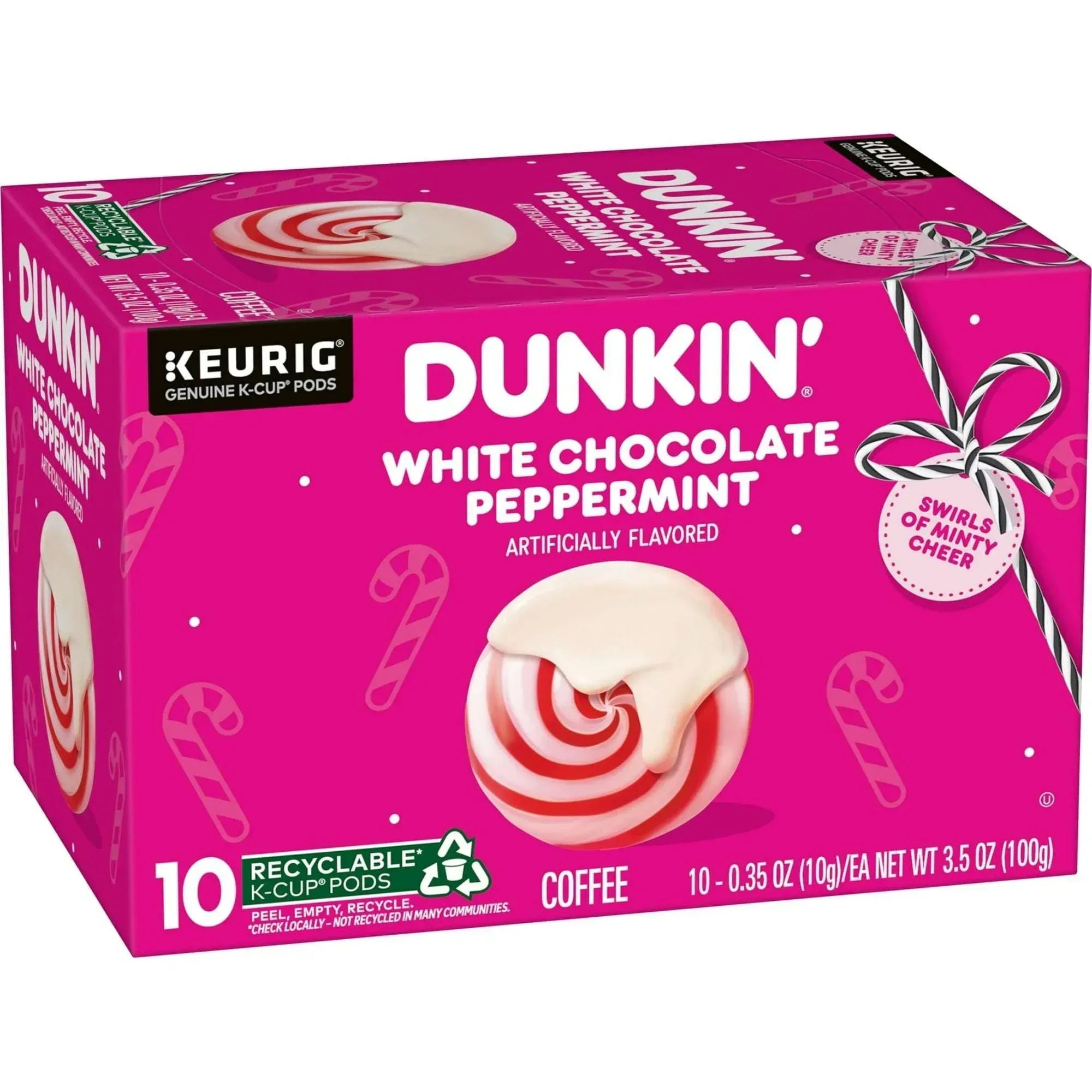Dunkin’ Polar Peppermint Light Roast Coffee K-Cup Pods, 10 Count