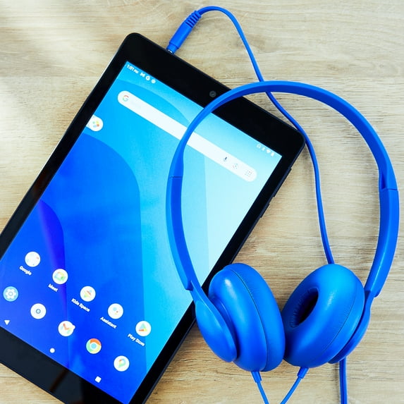onn On-Ear Headphones, Blue