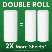 Paper towel rolls for double-roll option, three white rolls shown on panel