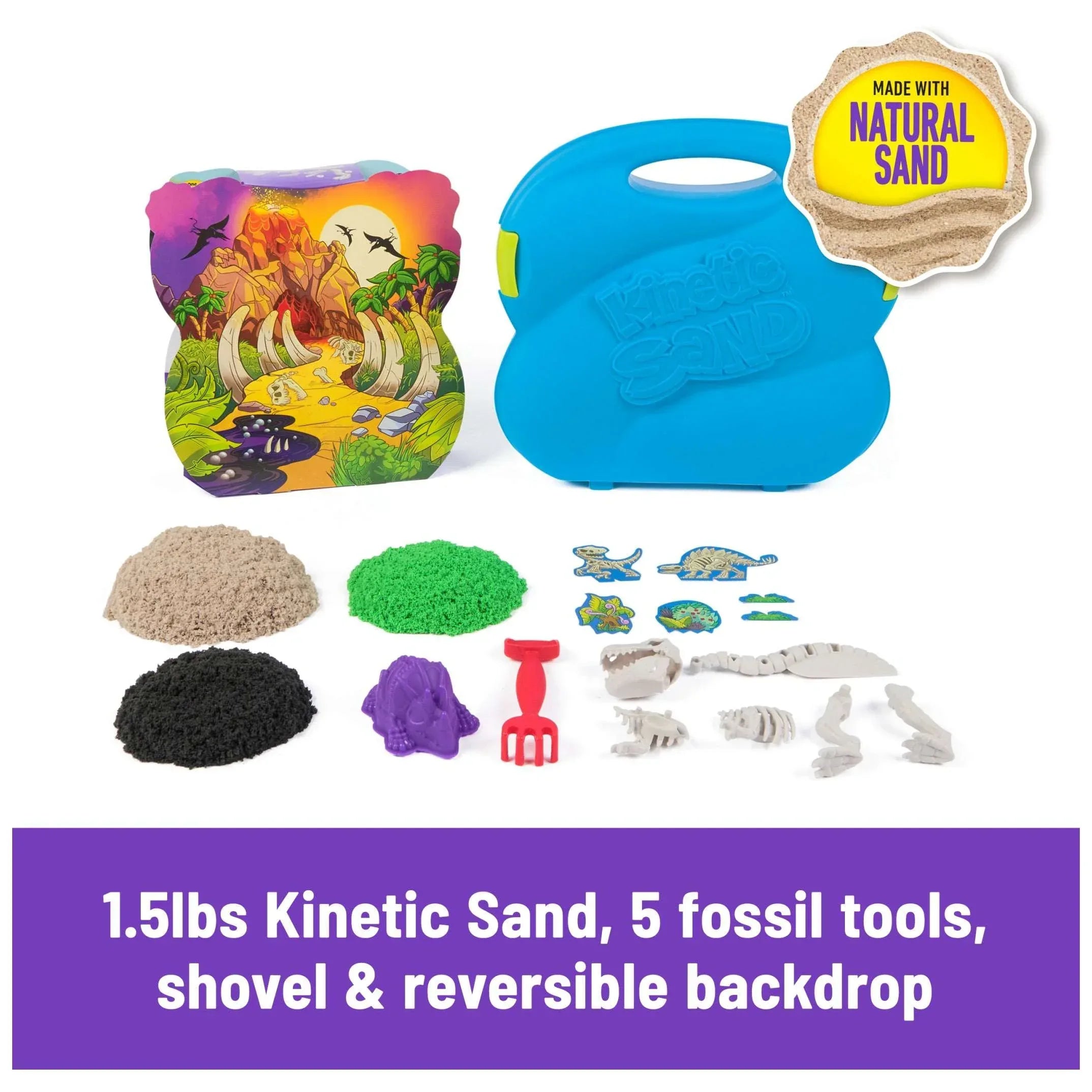 Kinetic Sand, T-Rex Dig Set with 1.5lbs Play Sand & Tools - USA MEGA SHOP