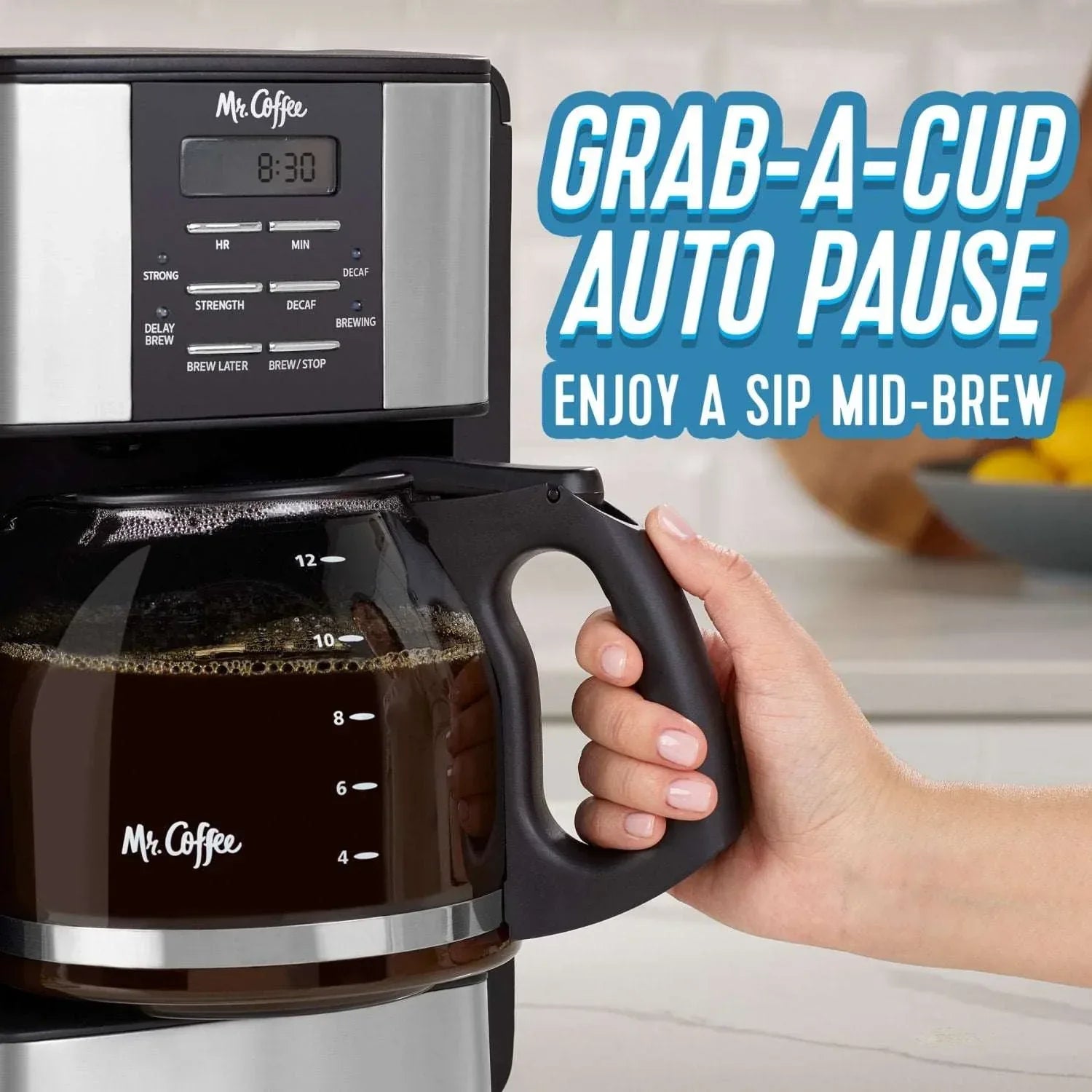 Mr. Coffee 12 Cup Programmable Coffee Maker with 3-Way to Brew System - USA MEGA SHOP
