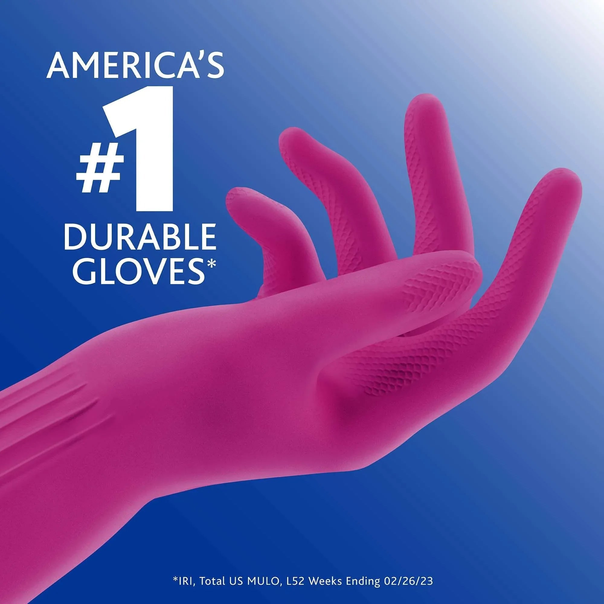 O-Cedar Playtex Living Gloves Premium Protection Rubber Cleaning Gloves, Small, 1 Pair
