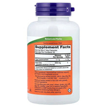 Gotu Kola 450 mg supplement bottle back label with Supplement Facts panel