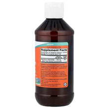 NOW Liquid Magnesium bottle back label with Supplement Facts and ingredients
