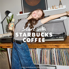 Starbucks Coffee gray promo T-shirt with 'Start with STARBUCKS COFFEE' print