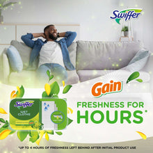 Swiffer Gain wet mopping cloth refill packs with freshness graphic