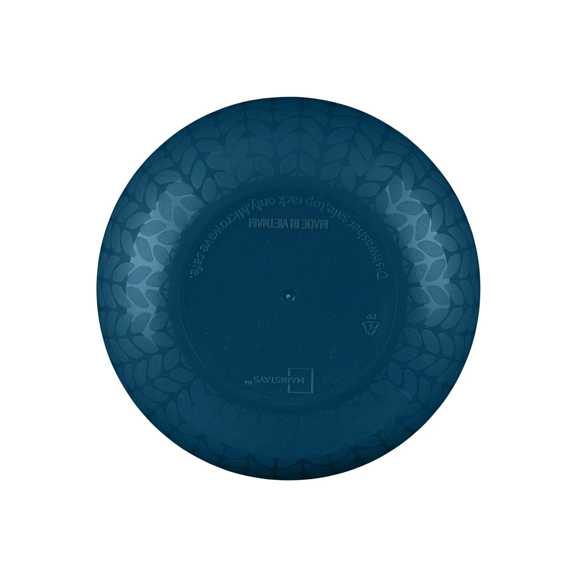 Mainstays 30-Piece Plastic Braided Pattern Dinnerware Bundle Set, Navy