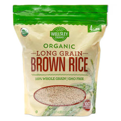 Wellsley Farms Organic Long-Grain Brown Rice, 4 lbs. - USA MEGA SHOP