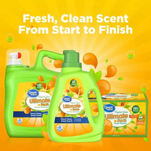 Set of Great Value Ultimate Fresh laundry detergent bottles and cartons