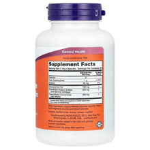 NOW Foods Glucosamine & Chondroitin supplement bottle, Supplement Facts panel