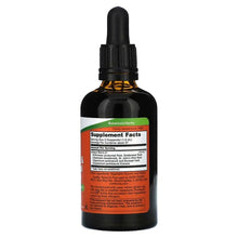 Herbal glycerite bottle with back label and supplement facts panel