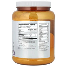 NOW Sports egg white protein jar with amber contents and Supplement Facts label