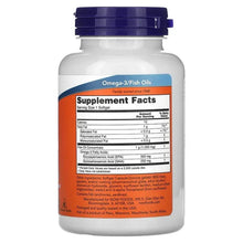 Supplement Facts label panel on an omega-3 fish oil bottle