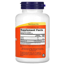 Wheat germ oil softgels bottle back with Supplement Facts panel and serving size details