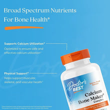 Doctor's Best calcium bone maker bottle with 'Broad Spectrum Nutrients' text