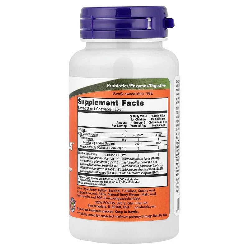 NOW Foods, Berry Dophilus™, 50 Chewables
