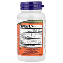 Chewable probiotic supplement bottle with back Supplement Facts label