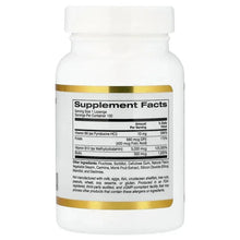 Methyl B12 Complex supplement bottle back label with Supplement Facts panel