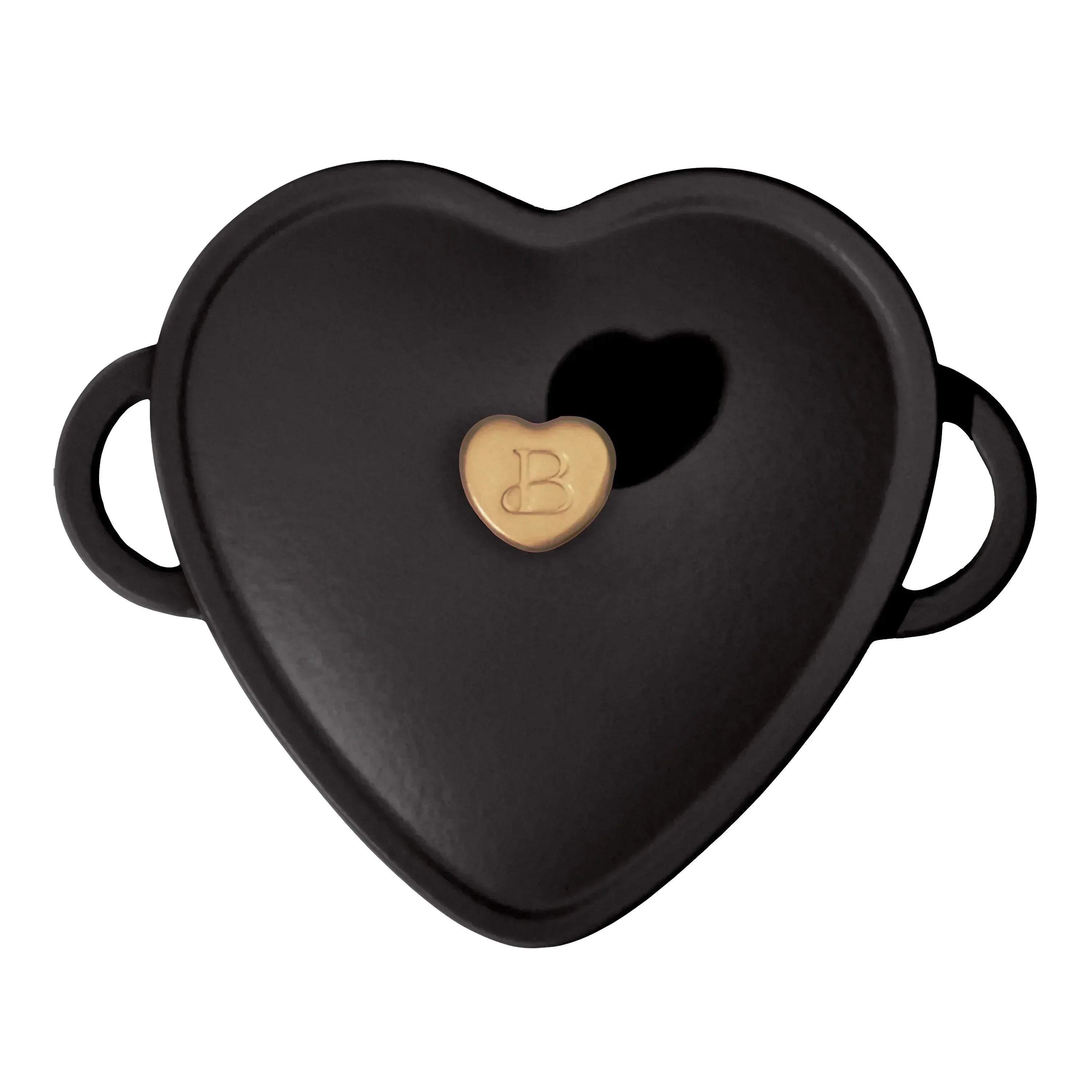 Beautiful 2QT Cast Iron Heart Dutch Oven, Black Sesame by Drew Barrymore
