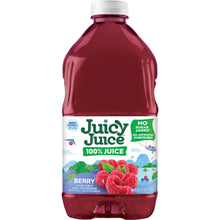 Juicy Juice berry 64 fl oz juice bottle front with 100% juice and raspberry graphic