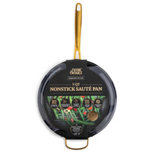 Non-stick 5 qt sauté pan package with gold handle