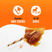 Single rawhide dog chew wing, labeled 5" length for dog chews