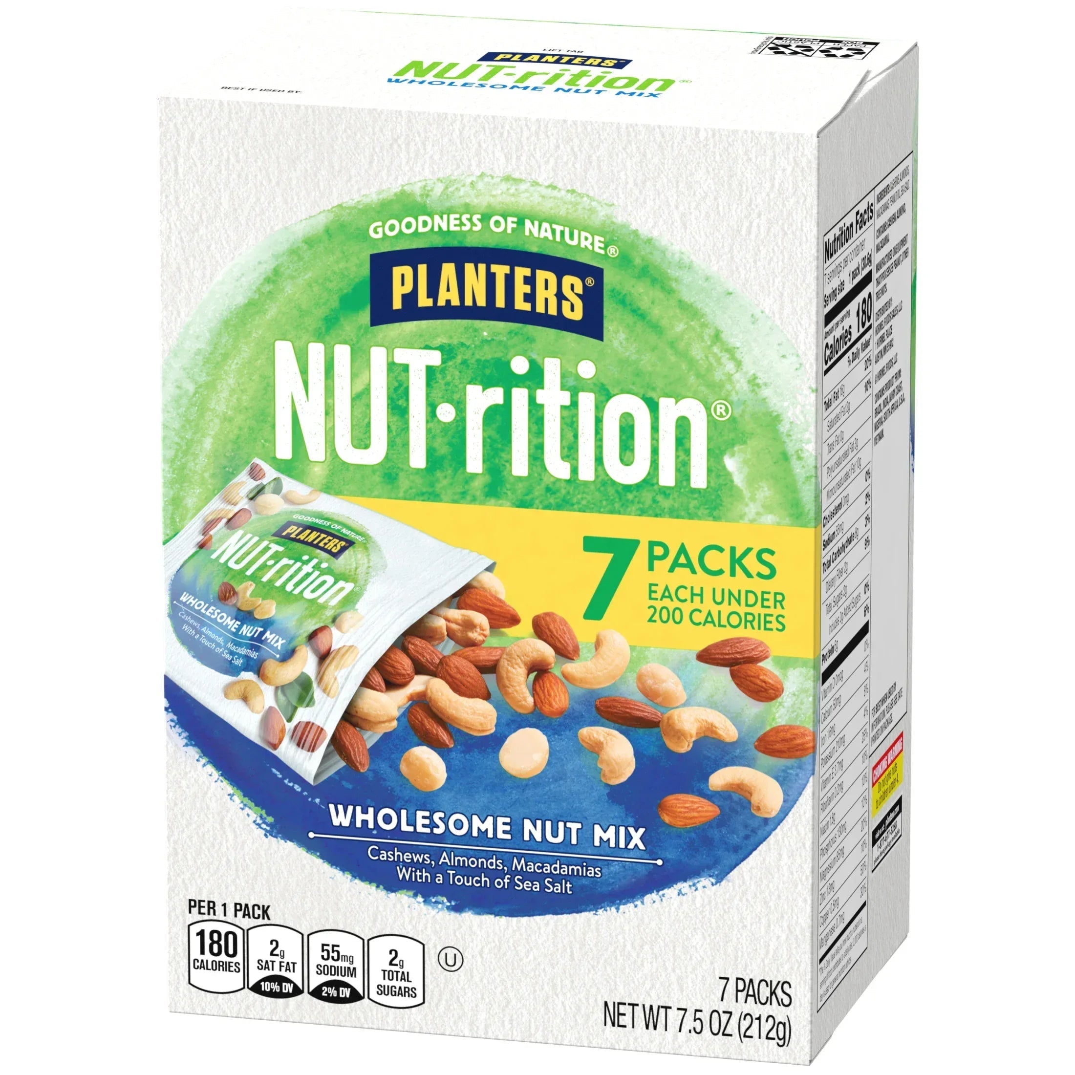 PLANTERS NUT-RITION Wholesome Nut Mix, Mixed Nuts, Plant Based Protein, 7 Count Box