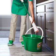 Libman Wonder Mop with Microfiber Fibers and Green Steel Handle