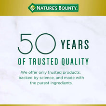 Nature’s Bounty 50 years of trusted quality text panel