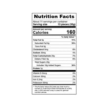 ChocoMaker candy wafers nutrition facts panel, serving size and calories table