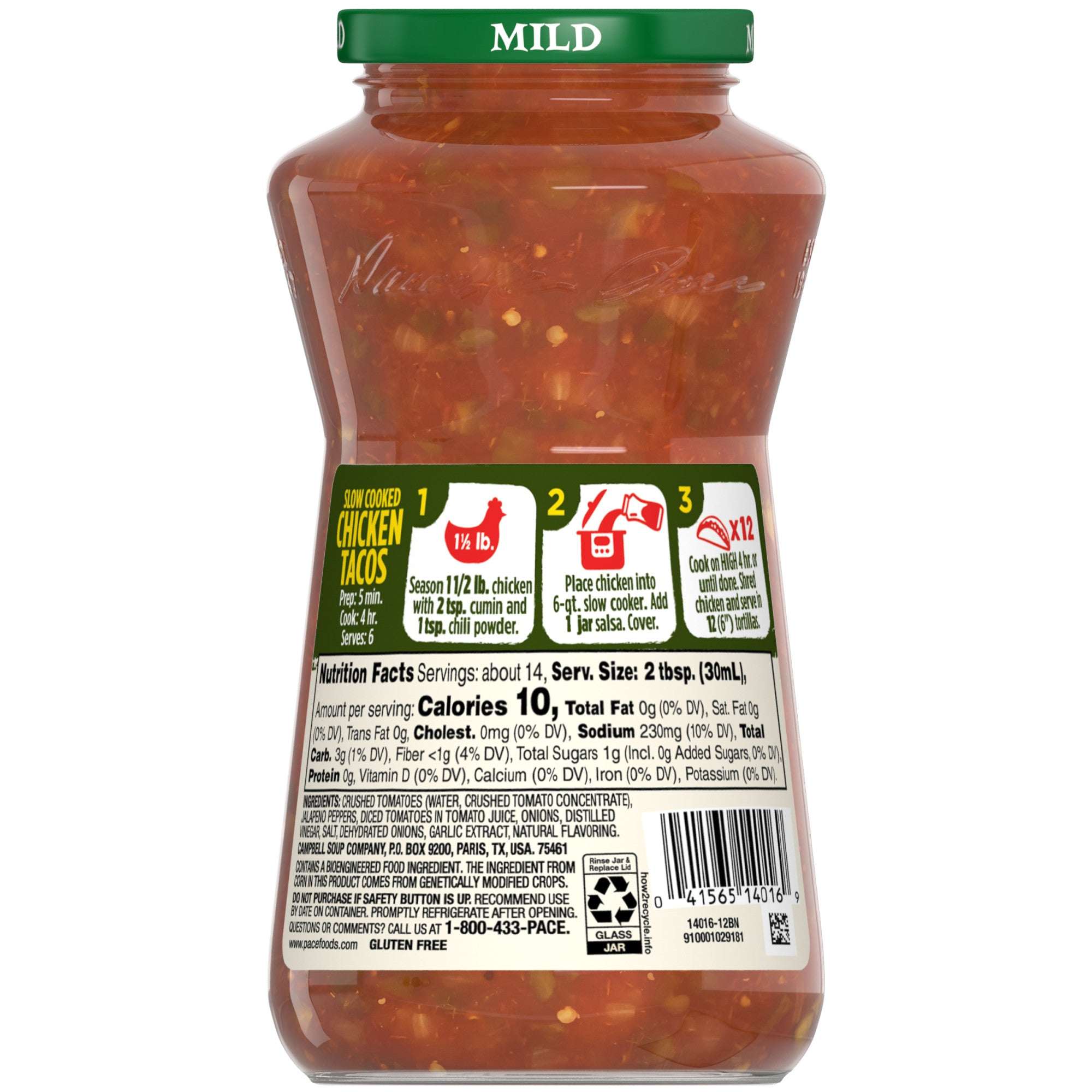 Pace Chunky Mild Salsa, 16 oz Jar