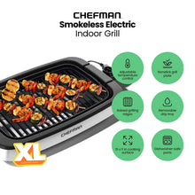 Chefman smokeless electric indoor grill with adjustable temperature control