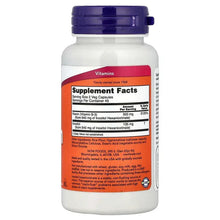 NOW Flush-Free Niacin bottle back label with Supplement Facts panel and ingredients info