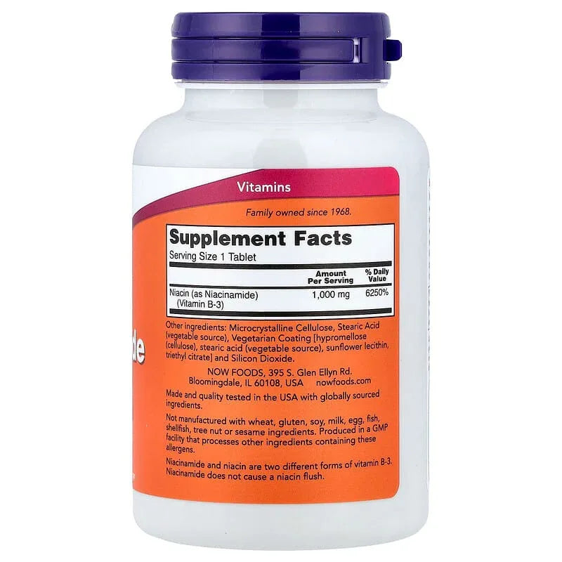NOW Foods, Niacinamide, 1,000 mg, 90 Tablets - USA MEGA SHOP