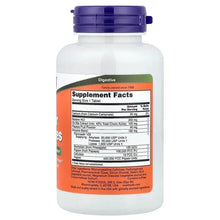 NOW Super Enzymes supplement bottle back label with Supplement Facts panel