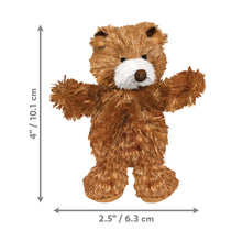 Small brown plush teddy bear toy with white muzzle; 2.5 in (6.3 cm) length