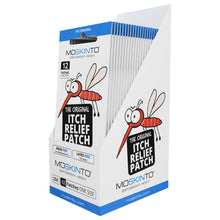 MOSKINTO 12-count itch relief patch display box with patch sheets