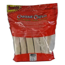 Canine Chews beefhide dog chew bag with multiple rawhide sticks