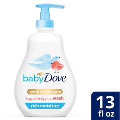 Baby Dove Rich Moisture Hypoallergnic Wash Newborn Sensitive Skin, 13 oz