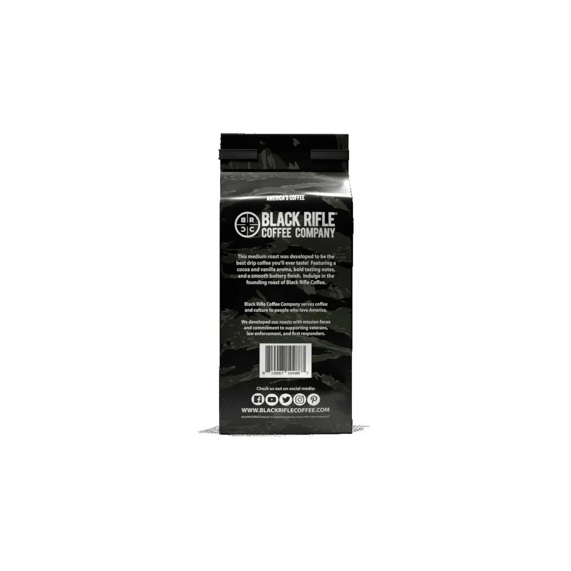 Black Rifle Coffee Company Just Black, Medium Roast, Ground Coffee,12 oz